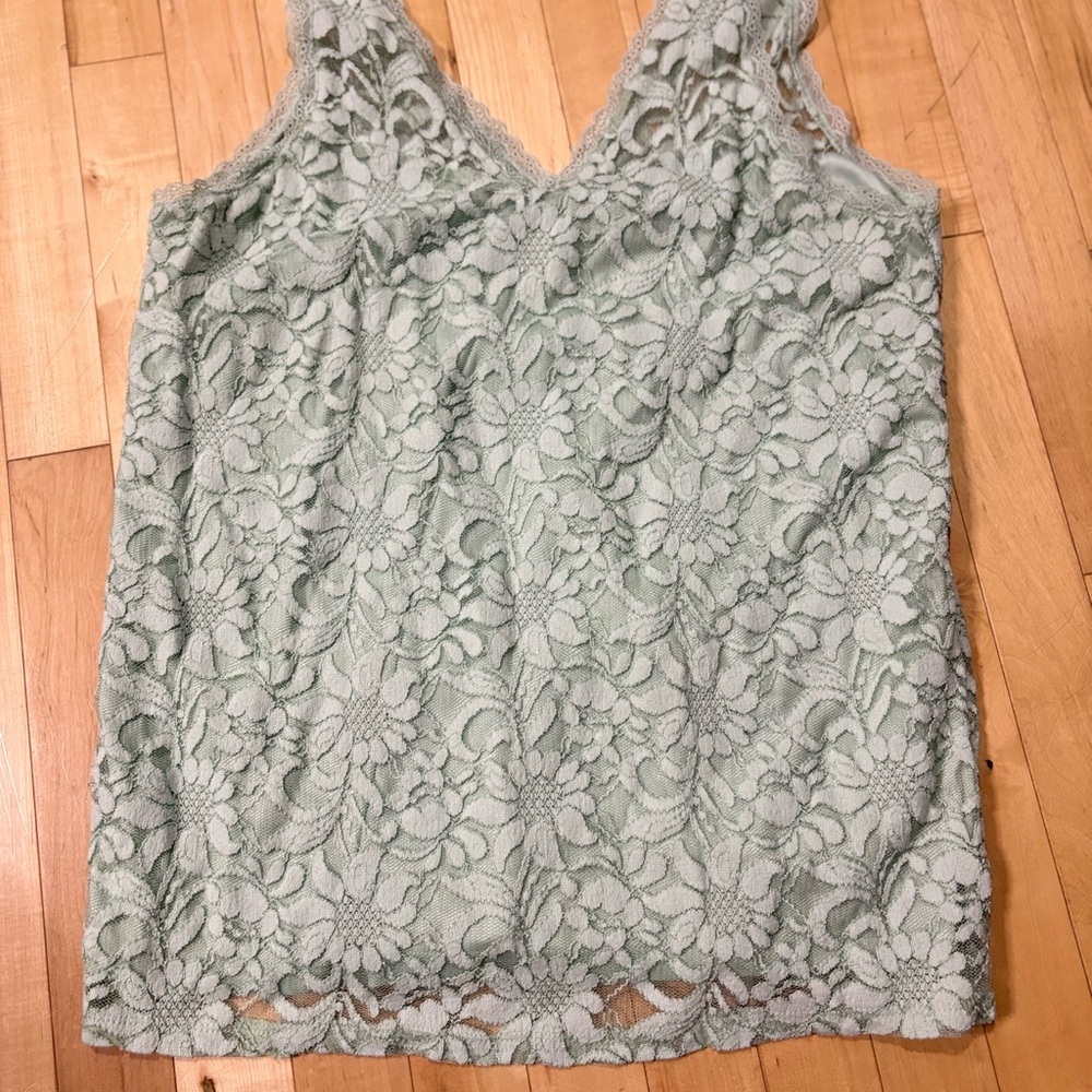 Torrid Mint Green Lace Tank Top